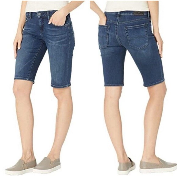 Lucky Brand Bermuda Medium Wash Denim Jean Shorts - Size 2 26 - Picture 1 of 10